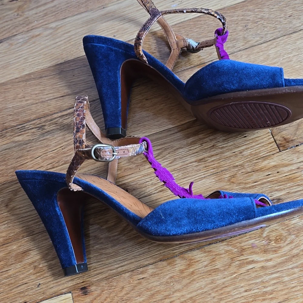 Chie Mihara Blue and Pink Heeled Shoes - Picture 4 of 9